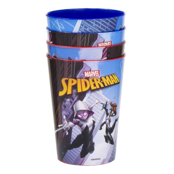 Pókember, Spiderman műanyag pohár szett 4 db