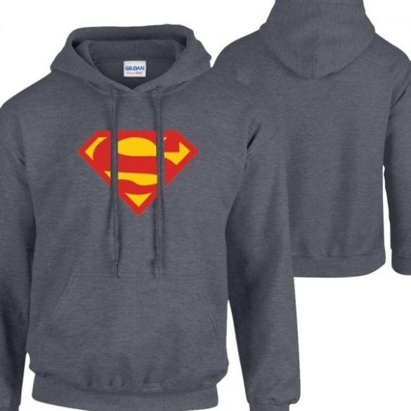 Superman logós, gyerek kapucnis pulóver