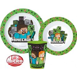 Minecraft étkészlet, micro műanyag szett 