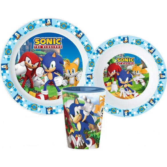 Sonic, a sündisznó étkészlet, micro műanyag szett 