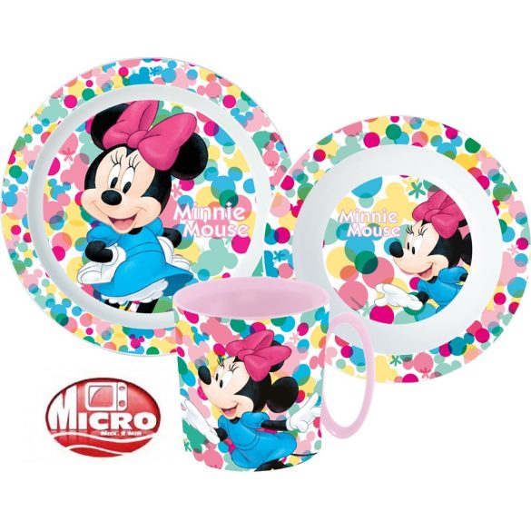 Disney Minnie étkészlet, micro műanyag szett