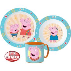 Peppa malac étkészlet, micro műanyag szett