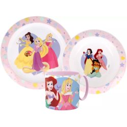   Disney Hercegnők True étkészlet, micro műanyag szett bögrével 265 ml 