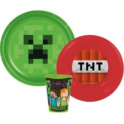 Minecraft étkészlet, műanyag szett 