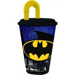Batman szívószálas pohár, műanyag 430 ml 