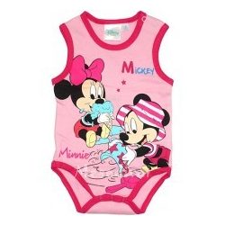 Mickey és Minnie  baba body rózsaszín